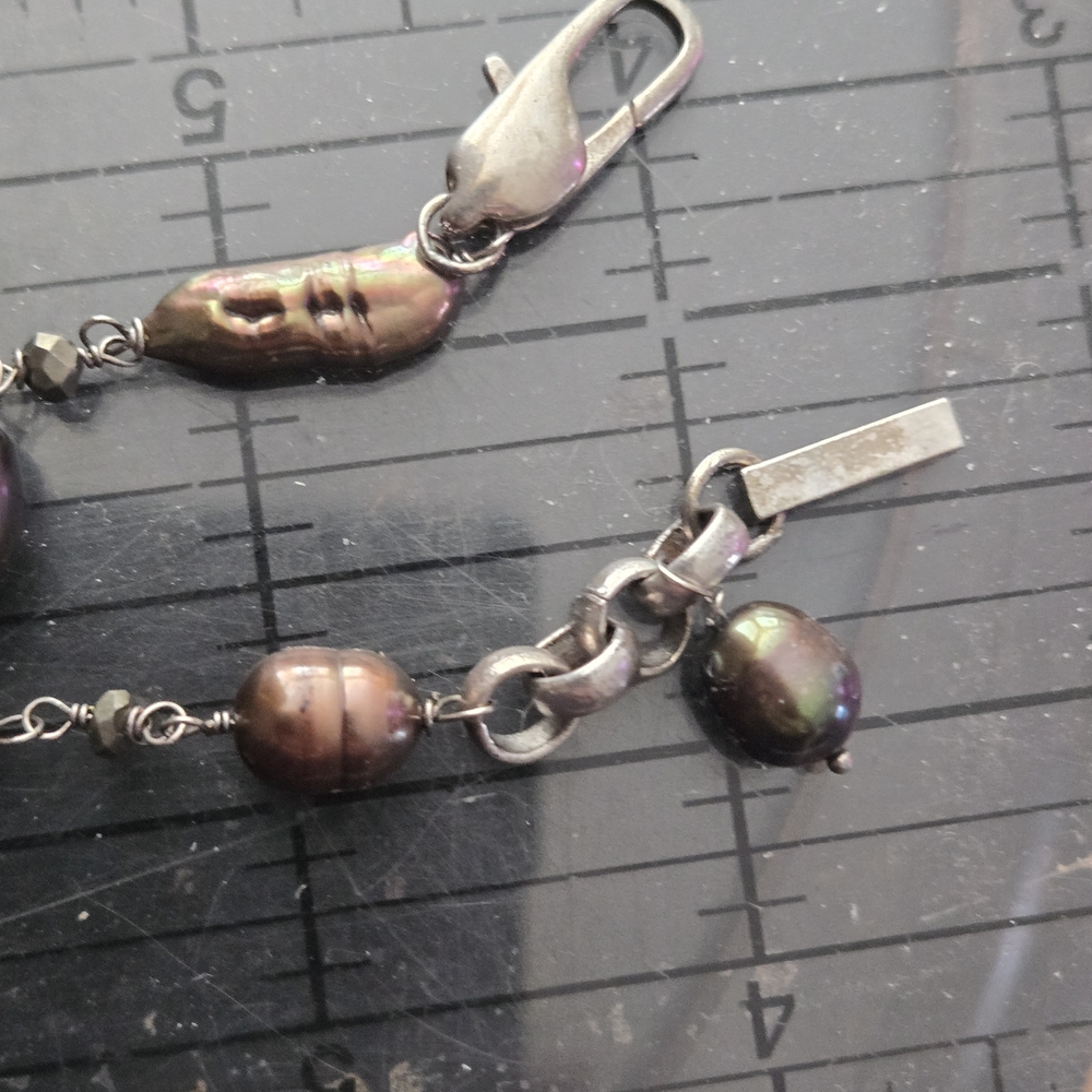 Kenneth Cole Iridescent Freshwater Pearl Link Bracelet - Multicolor - Picture 8 of 10